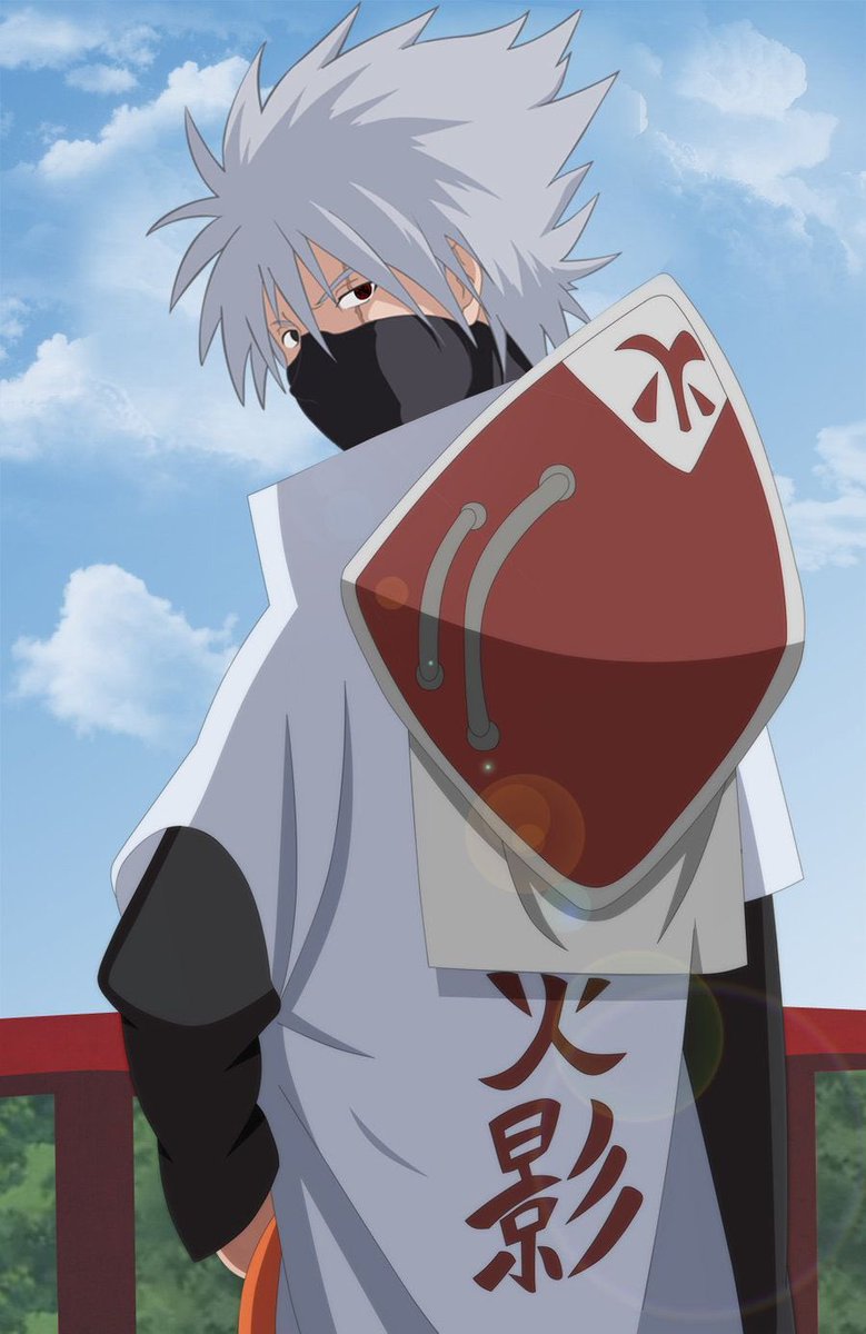 Kakashi hatake :Troisième candidat, il était le sensei de l’équipe 7 (Naruto, Sasuke, Sakura) et a montré dans boruto que malgré la perte de son sharingan qu’il était encore fort et qu’il méritait sa place d’hokage sixième du nom.