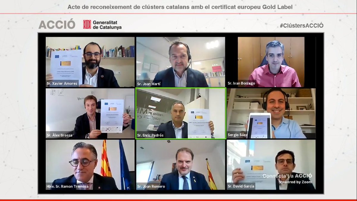 CatalanWaterP's tweet photo. Enhorabona a tots els clústers que han rebut també el reconeixement Gold Level avui amb nosaltres! 🥇👏🏼
@FEMAC_CAT @bclusterbcn @packcluster @modaccat @secpho https://t.co/CEQxWYzlel