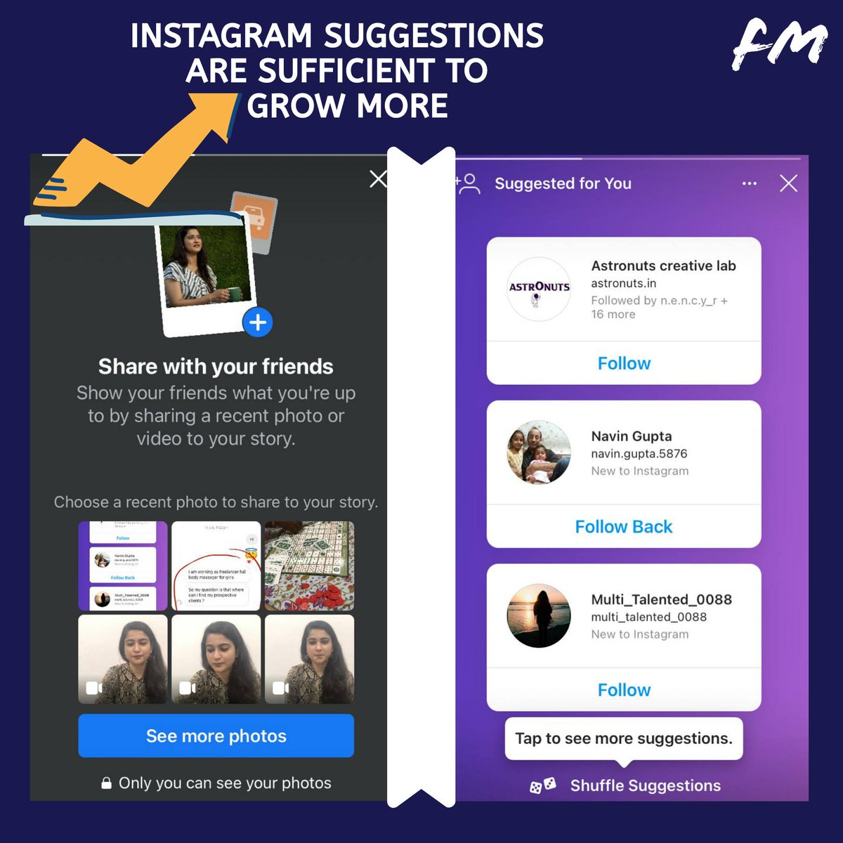 👉INSTAGRAM ADVANCED SUGGESTIONS IN 2020
As Instagram constantly introducing new suggestions this was super amazing 🤩
Happy Instagramming!
#instagrampost #instagramsuggestions #instagramgrowth  #instagrammarketing #socialmediafuture  #socialmediainfluencer #godigitalgrowbusiness