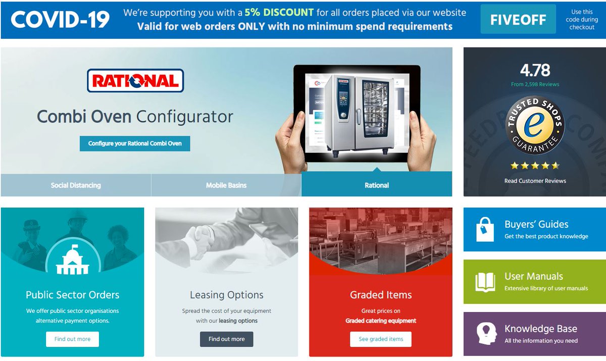 It's that #FridayFeeling 

Lots of amazing prices and great service only a click catering-appliance.com or phone call away 01539 760 650 

#catering #cheflife