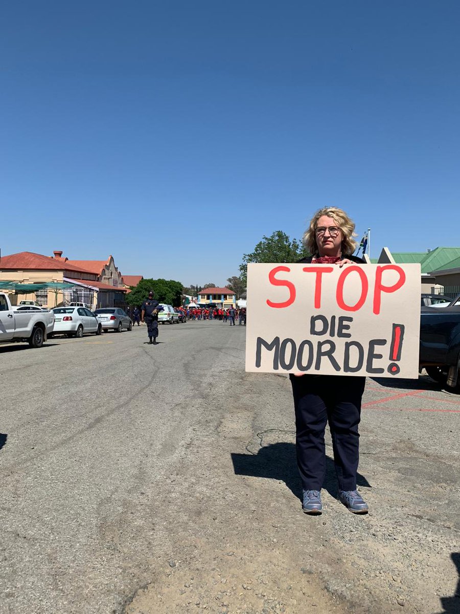 Our_DA's tweet photo. Why must someone die in order for Ramaphosa to get to grips with conditions on farms?

Farm attacks &amp; murders must be urgently classified as priority crimes.

The DA will continue to fight for the safety of all farmers &amp; farm workers.

This is our message here in #Senekal today. https://t.co/yrPghtA9Xl