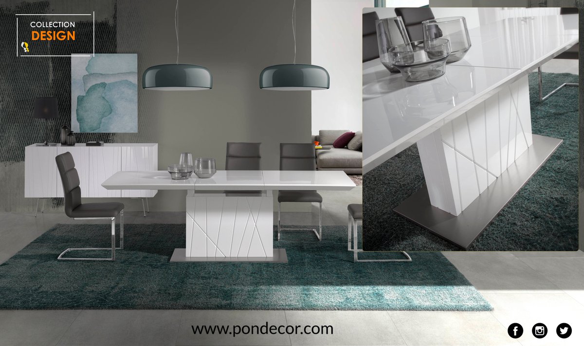 PondecorSLU's tweet photo. Diseño y estilo. En Pondecor cuidamos hasta el último detalle en nuestros muebles como el modelo de mesa Imperio by #pondecor #mueblesdesign #MueblesModernos #mueblesenblanco https://t.co/aSdsQE1NU2
