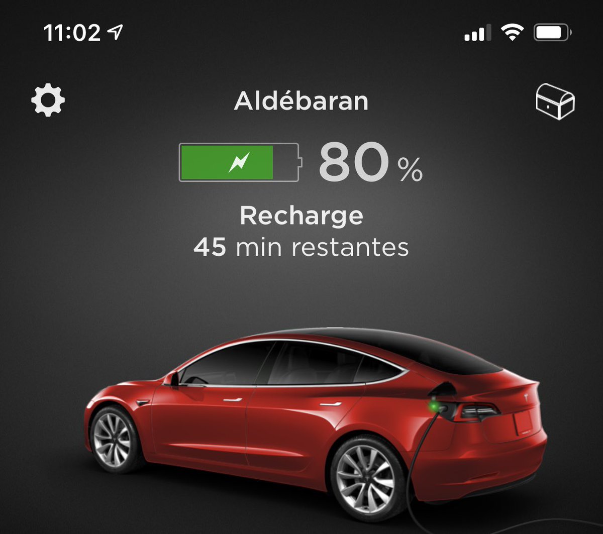  #RoadTrip today We are going to visit my wife’s family near Reims and Senlis.For the fist time we have home charging before a  #RoadTrip so Aldébaran will be ready with at least 90% charge before we leave This is nice 