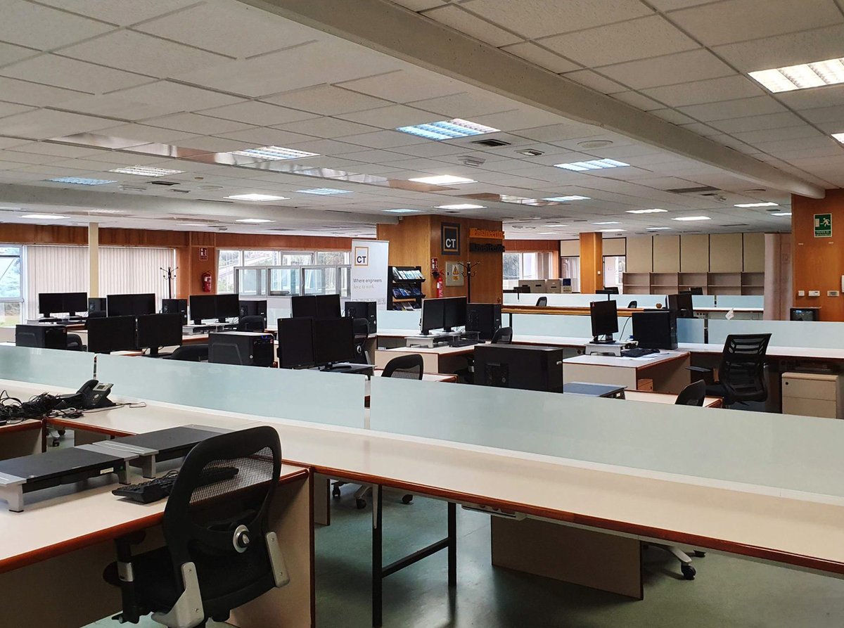CTengineers's tweet photo. 👏Our #Ferrol Site has been renovated to:
✅facilitate a safe return for those colleagues who opt to work at the office.
✅reflect the corporate identity. 
✅respond to its strategic objectives- industrial #diversification and a commitment to #training.
👉https://t.co/s6RwQ9p7PY https://t.co/JEbvceCuJi