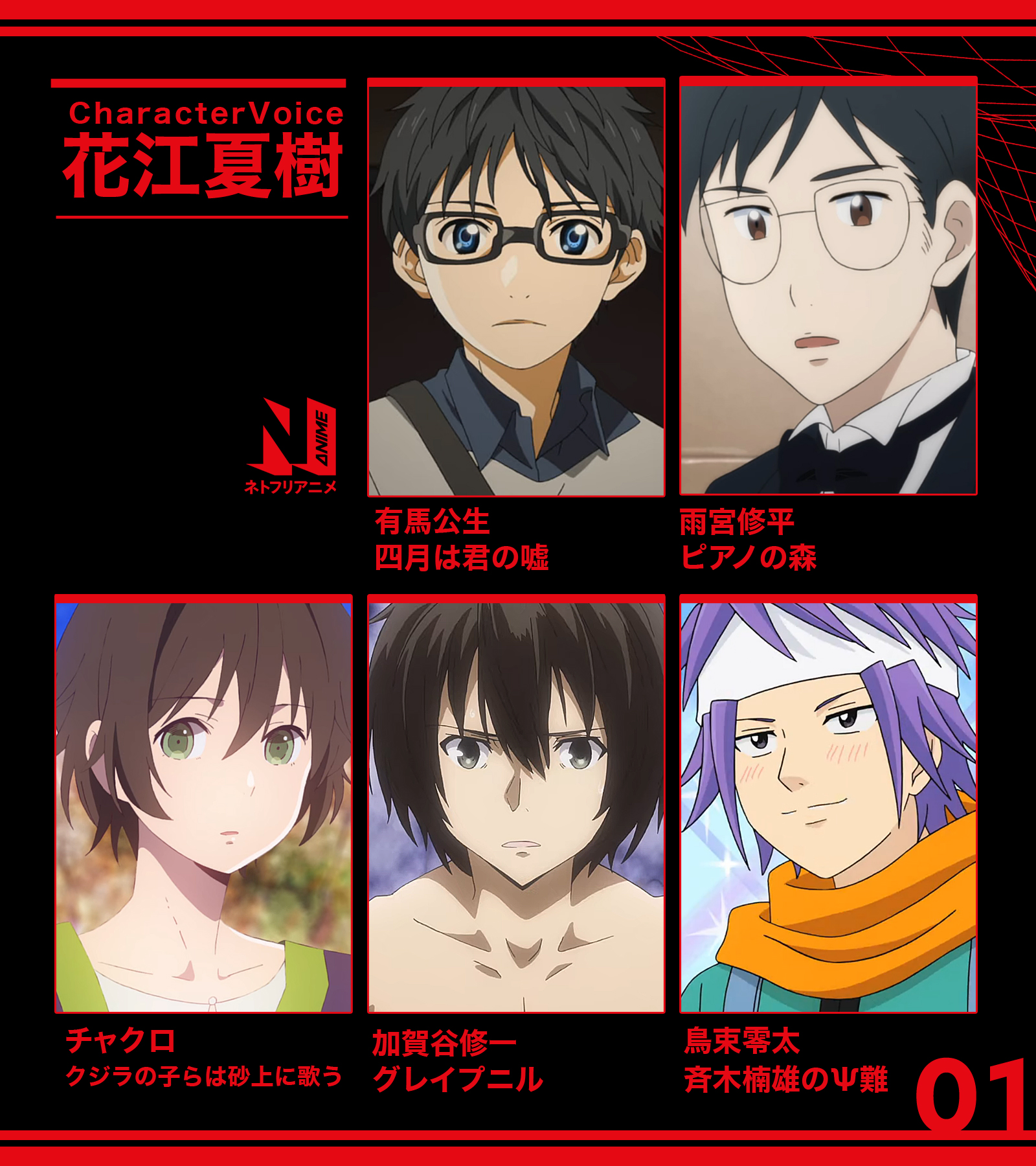 Netflix Japan Anime ネトフリ で配信中のアニメ作品から 声優 花江夏樹 さんが演じたキャラを いくつかピックアップ さわやかで温かく それでいて 愁いを帯びた声が魅力的 Cv 花江夏樹さんといえば どのキャラクターを思い浮かべる Netflix Japan Anime ネトフリ で配信中のアニメ作品から 声優 花江夏樹 さんが演じたキャラを いくつかピックアップ さわやかで温かく それでいて 愁いを帯びた声が魅力的 Cv 花江夏樹さんといえば どのキャラクターを思い浮かべる