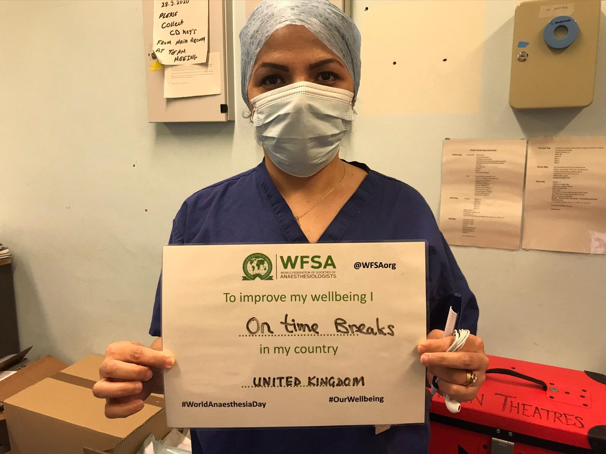 Happy World Anaesthesia Day! We are celebrating <a href="/rfanaesthesia/">Royal Free Anaesthesia</a>. <a href="/WFSAorg/">WFSA</a>
#OurWellbeing #WorldAnaesthesiaDay