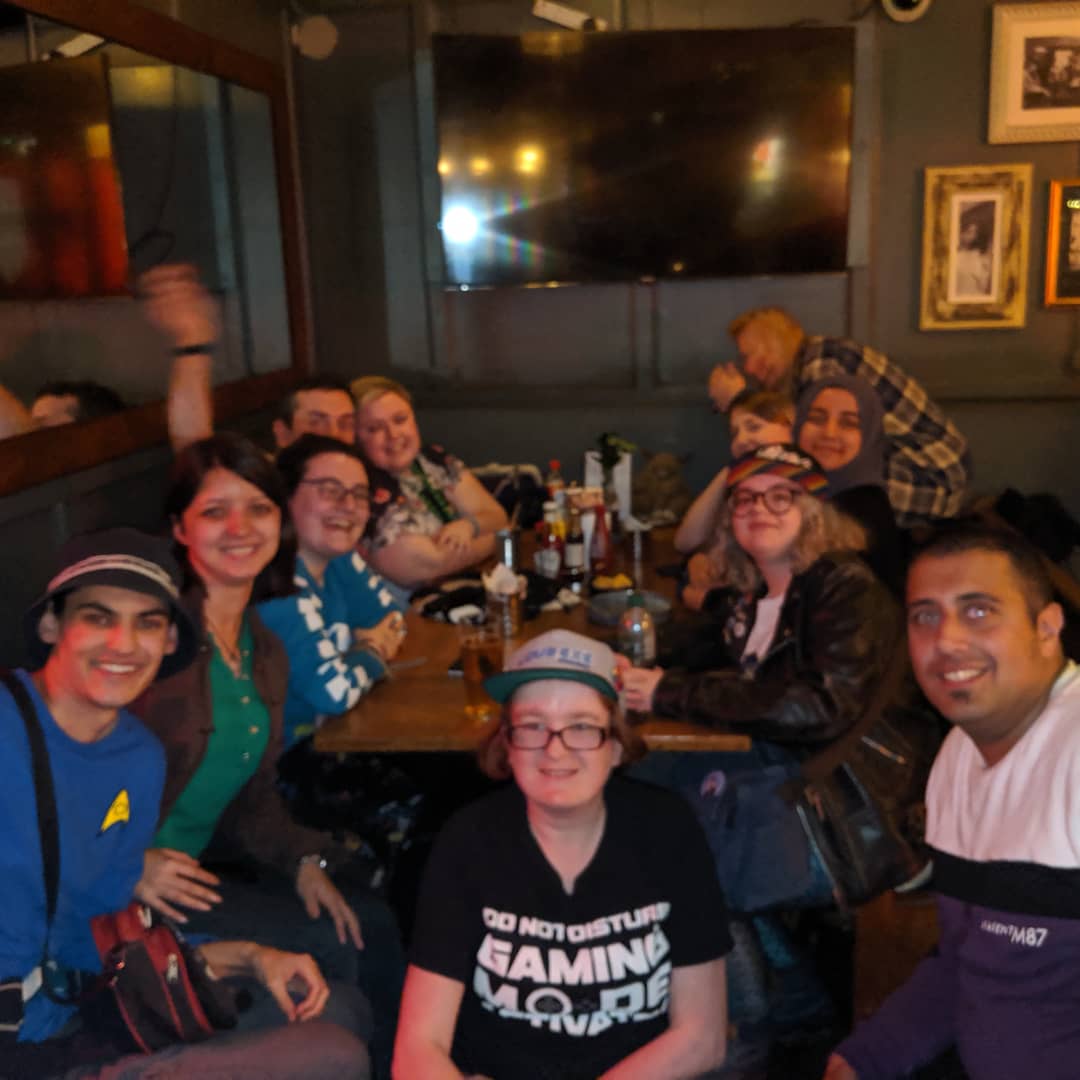 LetitiaTHELemon's tweet photo. A year since this #VGGSS with @stevemcneil @robsedgebeer @AdamSavage @FrankieWard and hanging out with @JohnSReid @tracey_baker @GoranNewsum @doctormambo @aless3g @20S0mething @RyanPonk92 @RambleTash and SO MANY MORE! I miss you guys!! ๐ญโค๏ธ https://t.co/1aSmfh3gVc