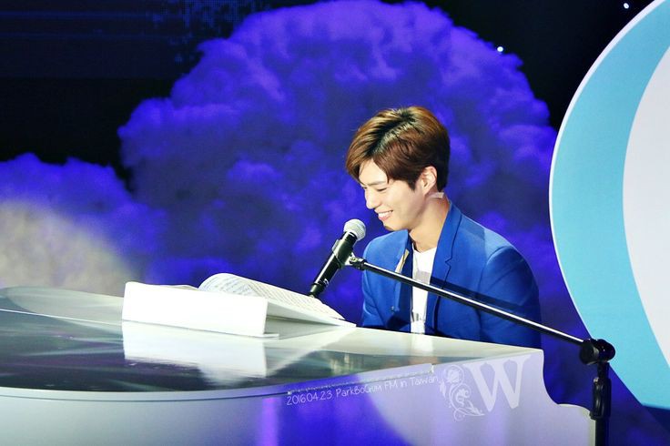 Look at him so happy while playing the piano  #ParkBoGum