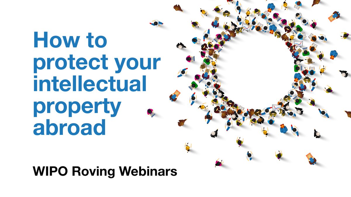 WIPO's tweet photo. How can WIPO help you protect intellectual property abroad🌐?

Join our roving webinars – now available in additional languages – to learn about:

☑️Global IP services
☑️WIPO arbitration/mediation
☑️Global IP databases
☑️WIPO PROOF
☑️IP Portal

Sign up at https://t.co/QnNm4oE68i https://t.co/VaJ35qzYCk