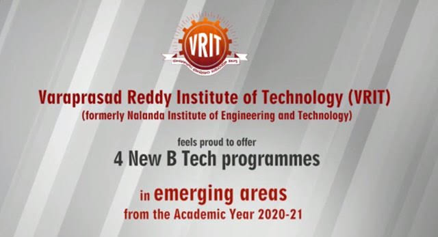 TrueGovernance1's tweet photo. Varaprasad Reddy Institute of Technology (VRIT), formerly known as Nalanda Institute of Engineering and Technology feels proud to offer 4 new B Tech programmes in emerging areas from the academic year 2020-21
#VRIT
#VaraprasadReddyInstituteOfTechnology https://t.co/htJrlxqz0b