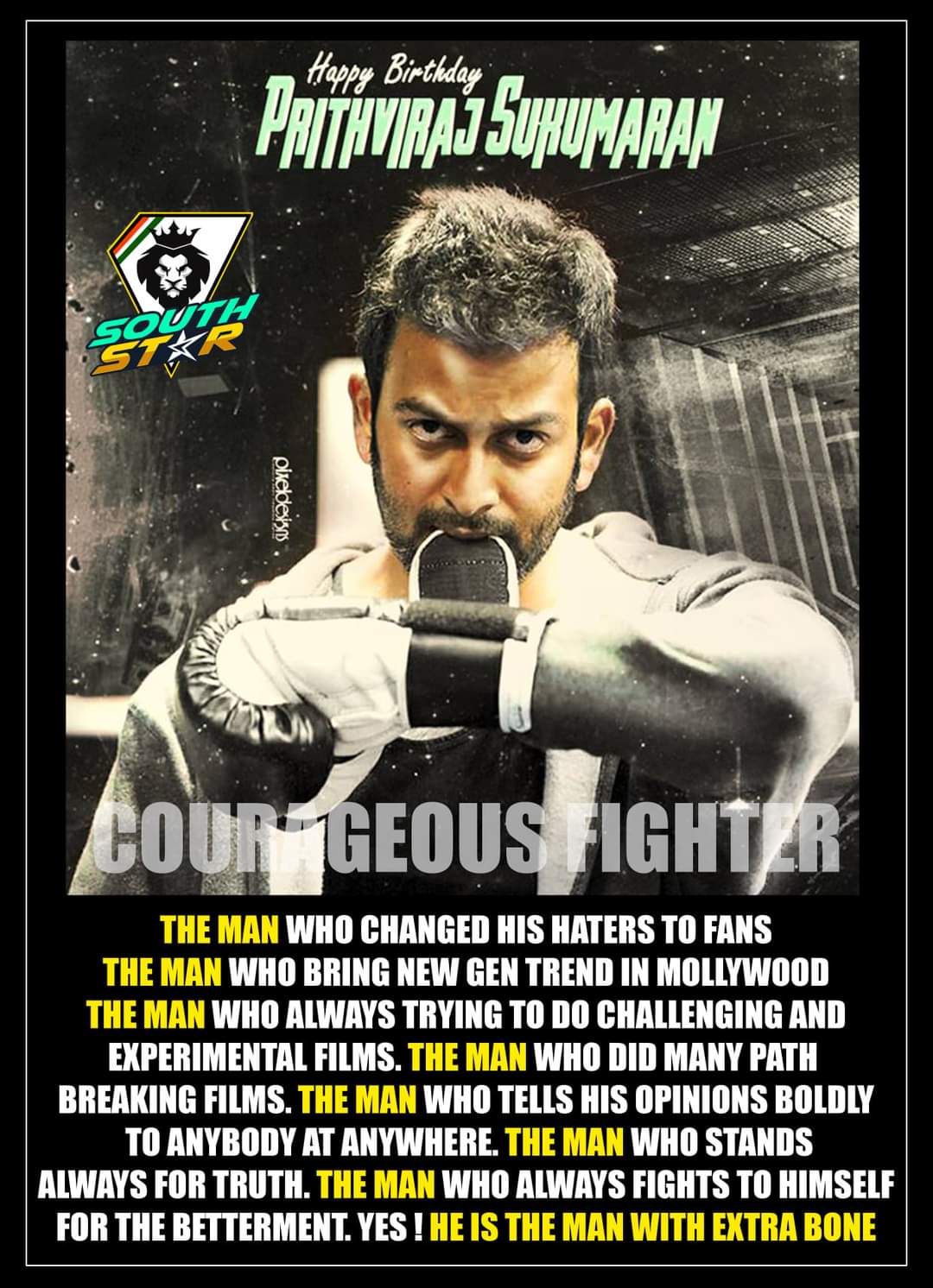 Happy Birthday Prithviraj Sukumaran, 
The all-rounder of Mollywood. 