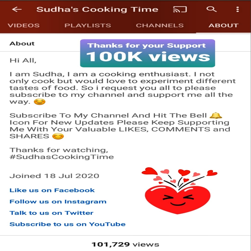 Thank you all.. #SudhasCookingTime #Youtuber