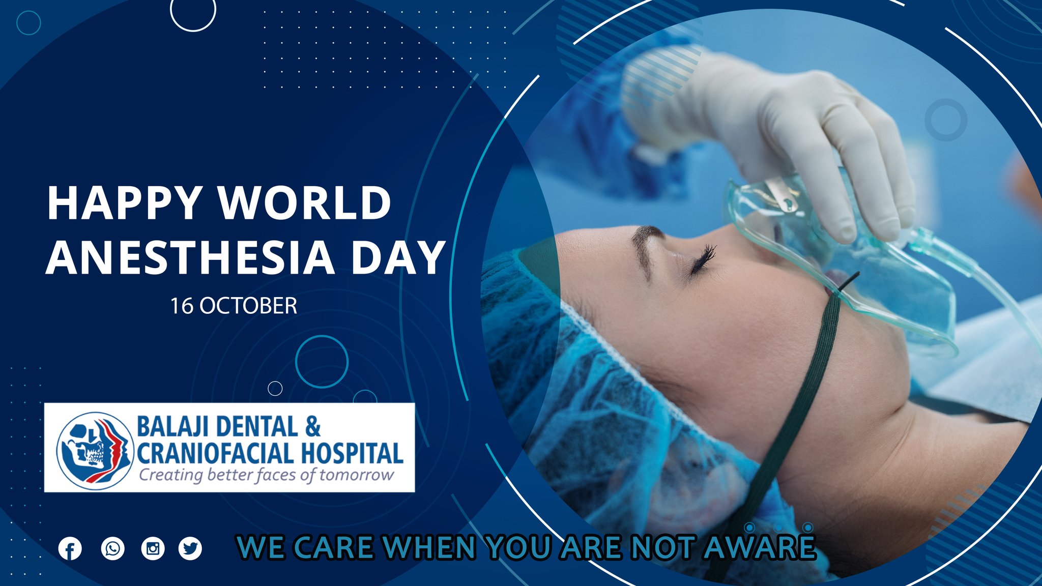 Balaji Dental And Craniofacial Hospital Happy World Anesthesia Day 19 October Anesthesia Worldanesthesiaday Smbalaji Drsmbalaji Balajidental T Co 9ww2jqasg2 Twitter