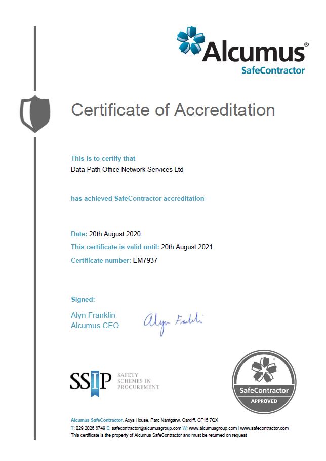 data_path's tweet image. @data_path have successfully completed the re-certification of our @safe_contractor accreditation for the next 12 months.
#HealthandSafety