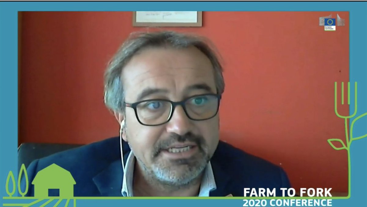 OrganicsEurope's tweet photo. "The target of 25% #organic land by 2030 is achievable if farmers are supported, e.g. with training for #OrganicConversion, directions to master practices that preserve #biodiversity and rural areas, and R&I on organic practices" - Enrico Amico #AmicoBio #EUFarm2Fork #F2F2020 https://t.co/Q9IbO71M9V