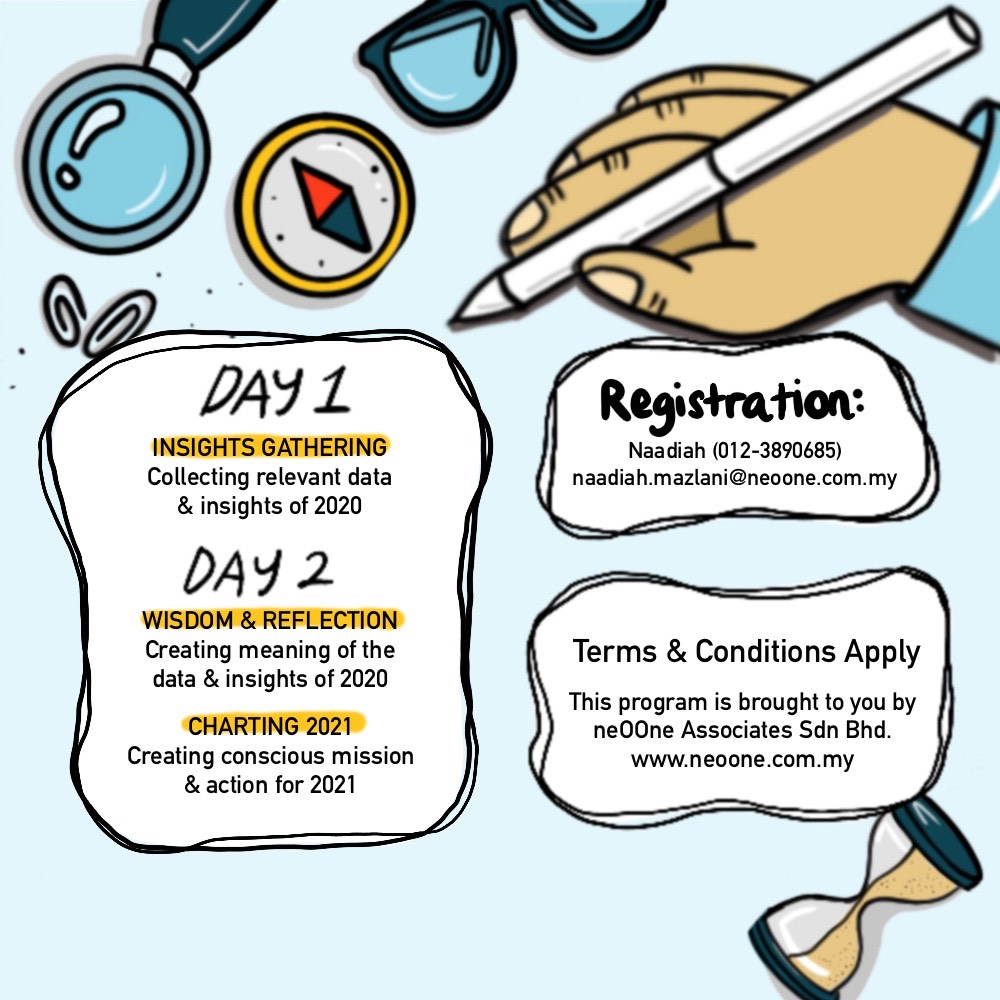 If you failed to plan, you are planning to fail.
This is why we always have our yearly Plan The Year Workshop here in neOOne.

Check out brochure below to know more or PM us at 012-3890685 to find out how you can save RM200 and get free Workshop!

#actionplanning
