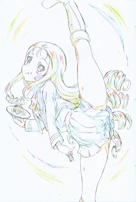 I字で食べるマリー2 描いてて楽しい・・・ #garupan   #I字バランス部 