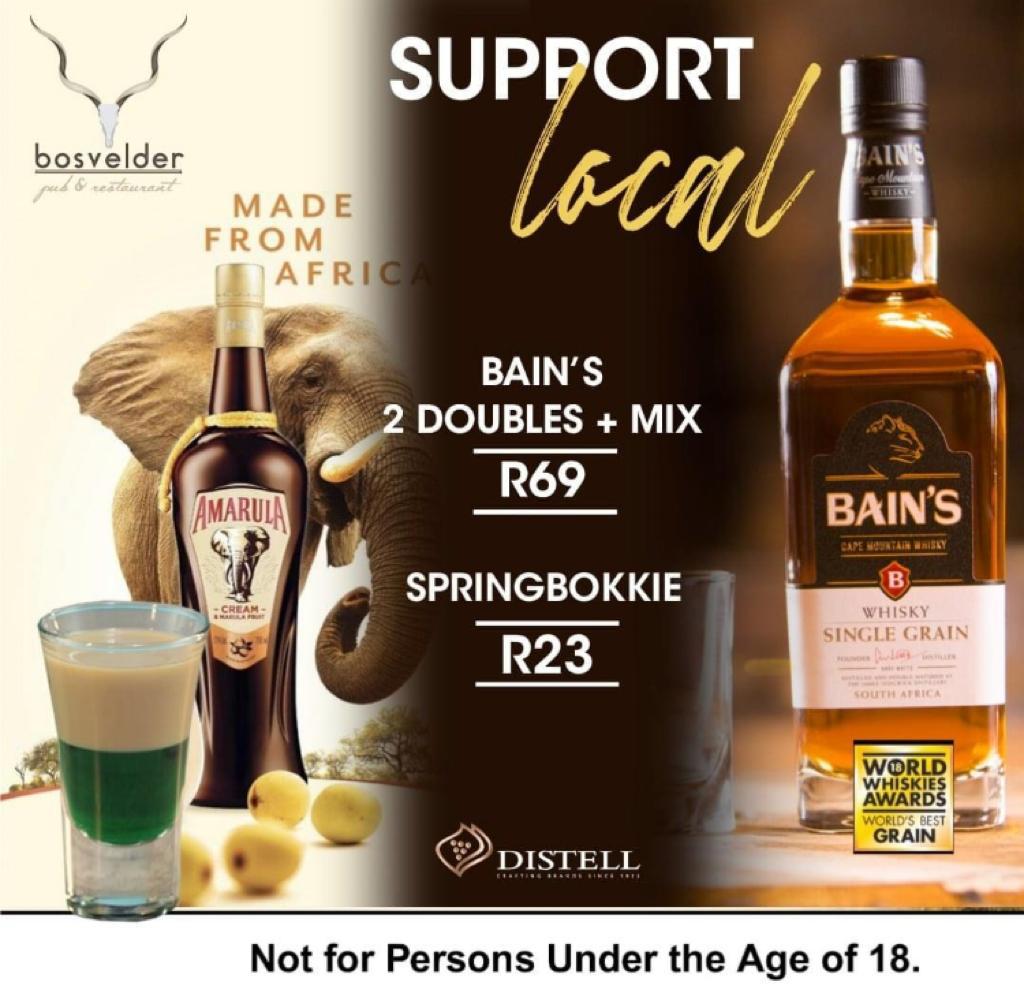 TheWhiskyMaker's tweet photo. If you are in or around Pretoria this weekend why not make a turn at Die Bosvelder and relax with some great local music, food &amp; drink!👍🥃
#proudlySA 🇿🇦
#supportlocal 
#supportlocalbusiness
#sundowner
#drinkresponsibly https://t.co/7a756zuckq