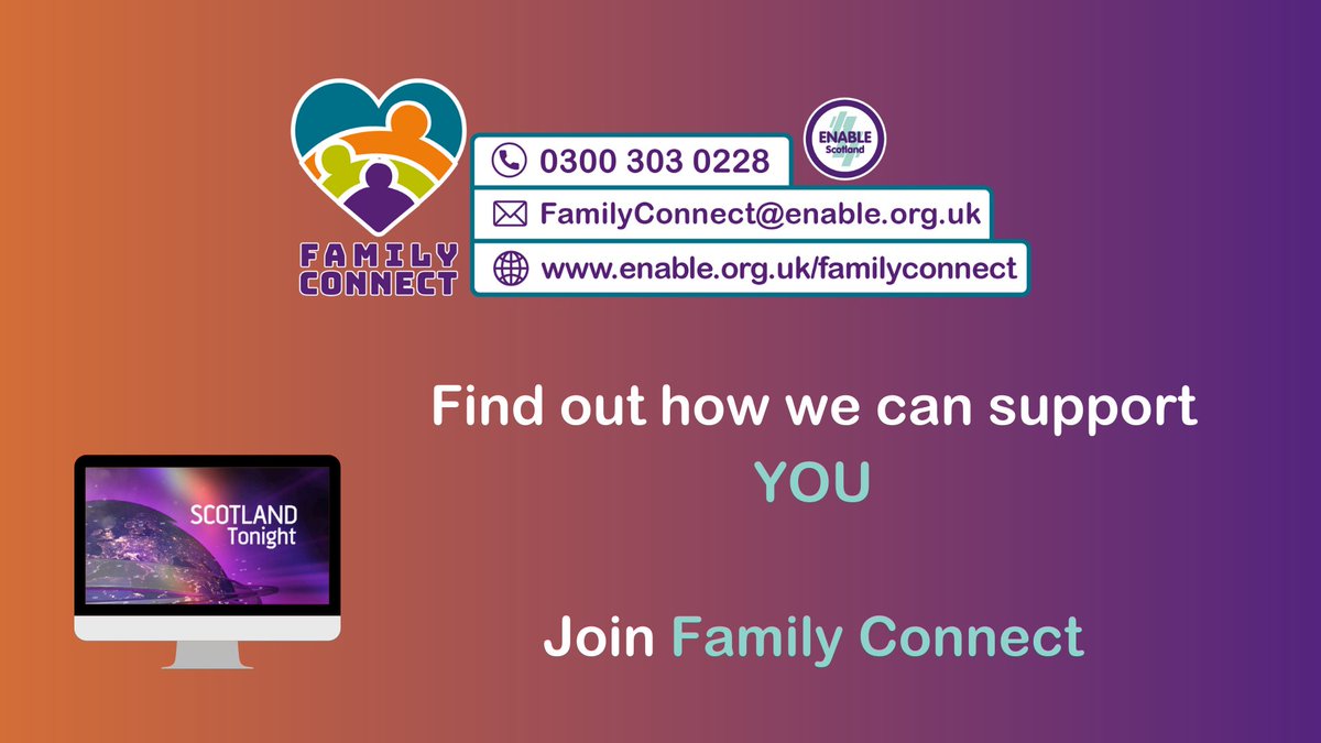 Enable_Tweets's tweet image. Thank you to the Morton family for sharing their story on @ScotlandTonight and highlighting the poverty faced by many families of disabled children during #COVID19

For more information on how we can support YOU - join #FamilyConnect

📺Watch the @STVAppeal tonight @ 8:30pm📺