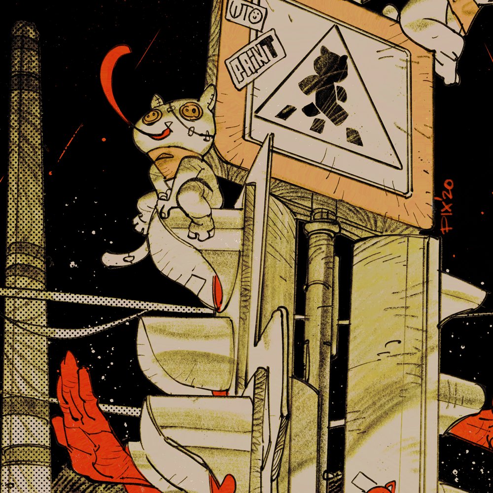 pixmilk's tweet image. The tenth in my Autumn series.
Road sign 🚷

#drawtober2020 #drawtober