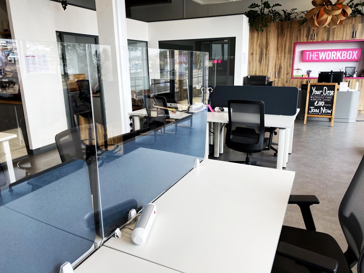 workboxpenzance's tweet photo. Penzance Workbox open for members, screens in place, temp testing on entrance, hand sanitisers. Private rooms available for calls and conferencing. New members welcome: https://t.co/pTWTf4RDWU #workhubs #safeworking #workbox https://t.co/JpdxQw2oG5
