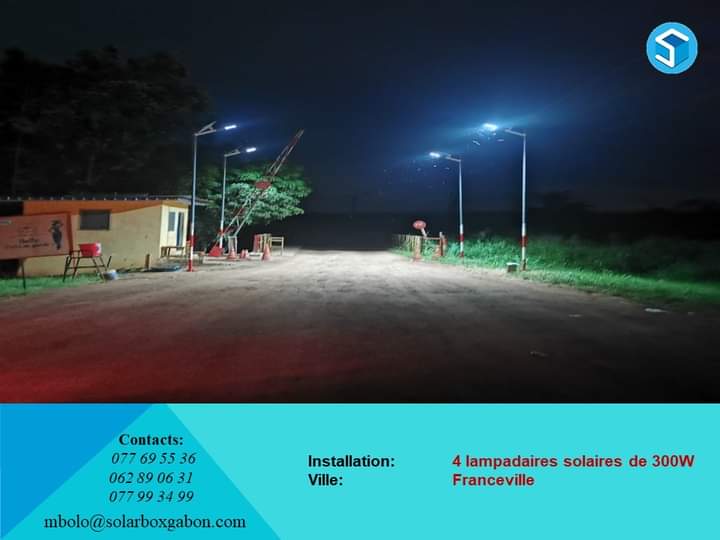 Vous souhaitez éclairer vos espaces publics ou privés?

Ne vous inquiétez plus, Solar Box Gabon vous propose des lampadaires solaires de 125W, 150W et 200W.

Pour plus d'informations, contactez-nous au 077 91 53 13

Excellent début week-end à tous!! 

#SolarBoxGabon