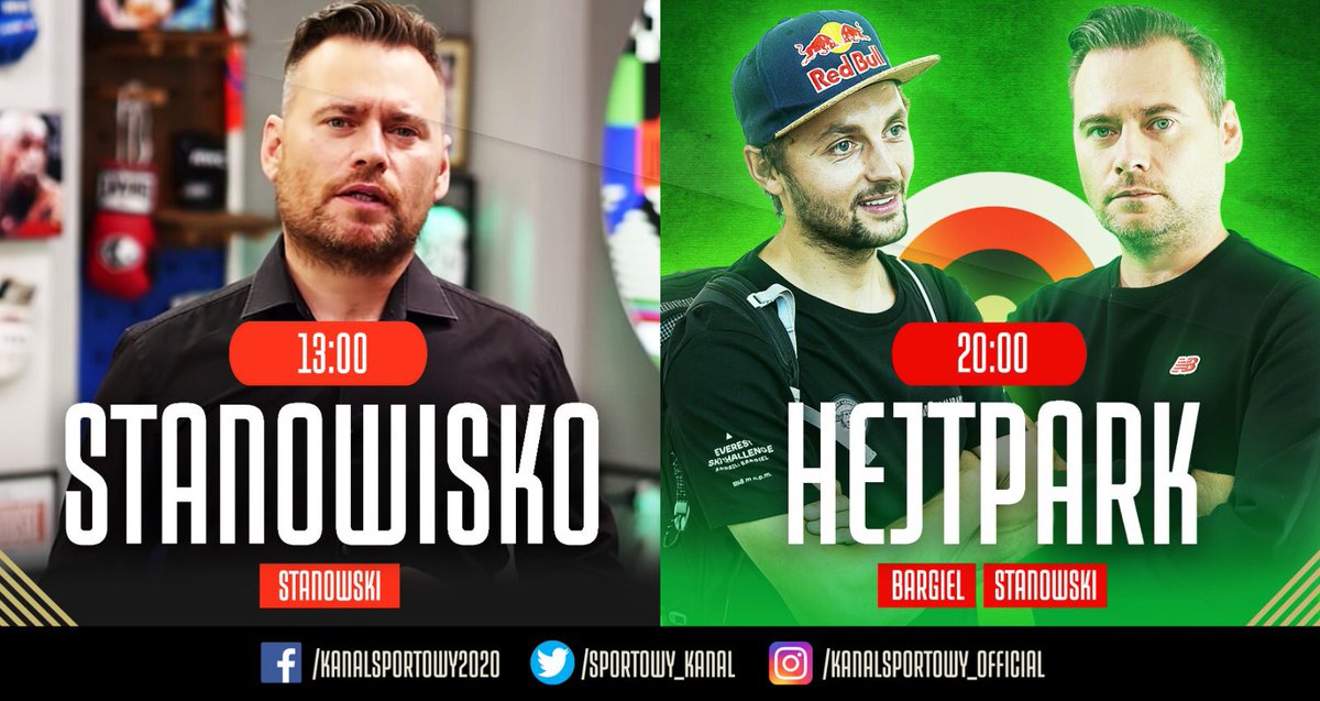 Piątek należy do @K_Stanowski 😎
Zaczynamy od Stanowiska, a o 20:00 Hejt Park z @JedrekBargiel 💪 https://t.co/guVYl7nb9y