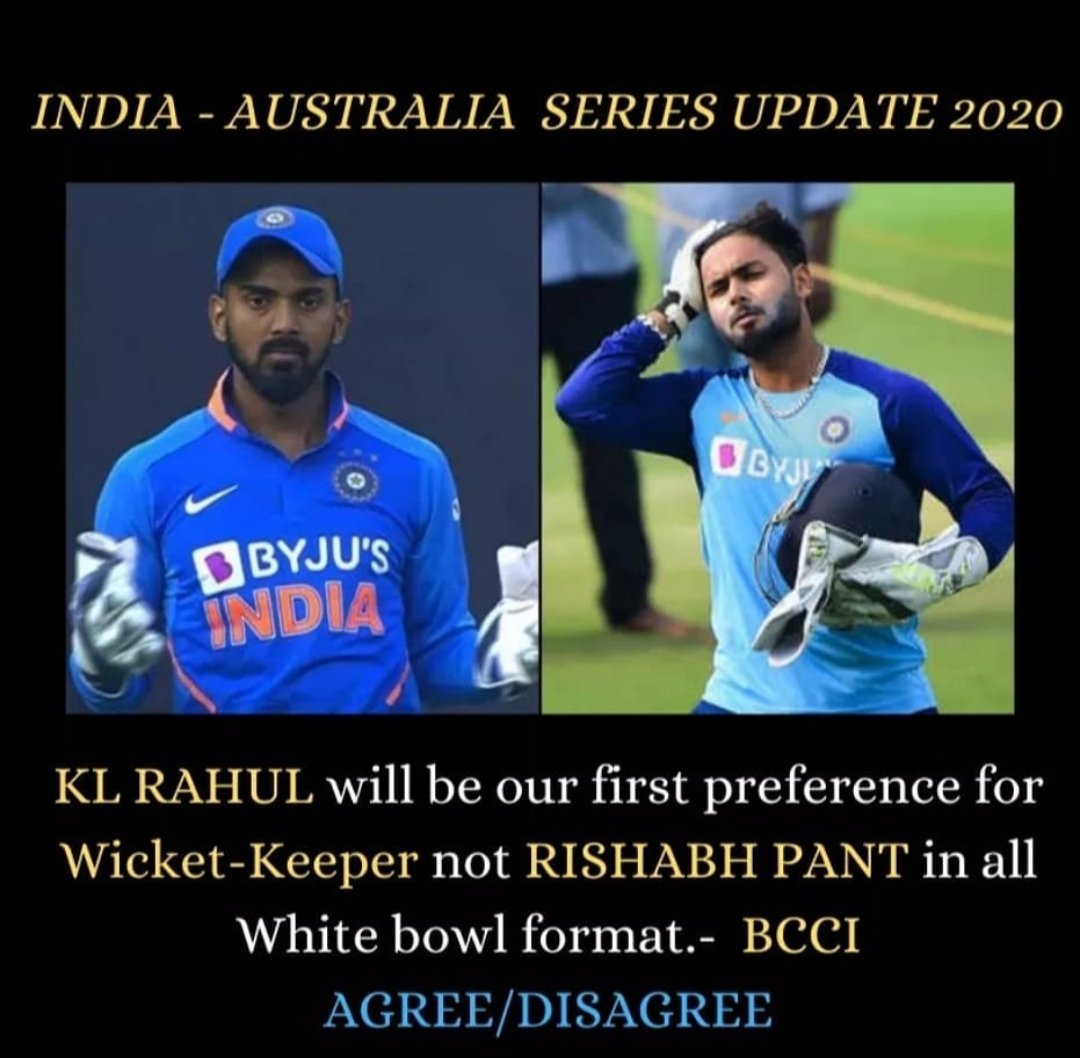 thetranquilblog's tweet photo. After seeing the performances of Indian Players like #KLRahul and #RishabhPant in #Dream11IPL Season 13 in #uae.
#BCCI has decided to take #KLRahul as their first preference than #RishabhPant for the upcoming White Bowl Series.

#IPL2020 #IPL2020Updates #ipl #IPLT20 #IPL2020 https://t.co/fPaThwOjUm