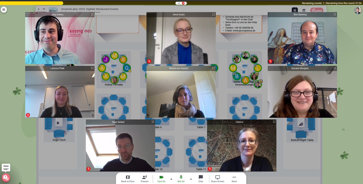 wisskommlab's tweet photo. Online-#Barcamp – geht das? Ja! Gerade läuft unser virtuelles #umdenklabor20 mit ganz vielen inspirierenden Sessions!

@jjjweiss @smorgner @congressa #wisskomm https://t.co/eXzE01jVk7