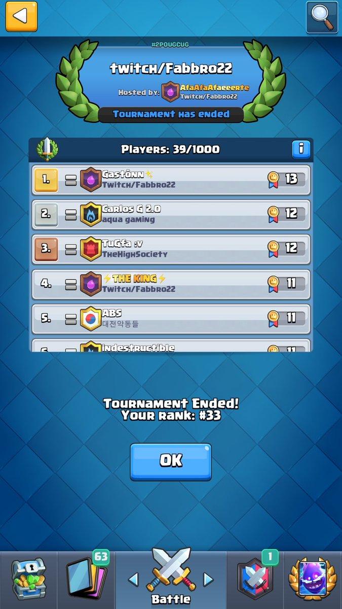 Y en el otro torneo del día de hoy el ganador fue <a href="/Gastonn00/">GastonRetirado</a> !!!🔥 Felicidades Gastii! Y bienvenido al Team Afaeeerte!🤙🏻🏆 🇦🇷🇦🇷 Esto se pone liiindoo!🙌🏻🙌🏻