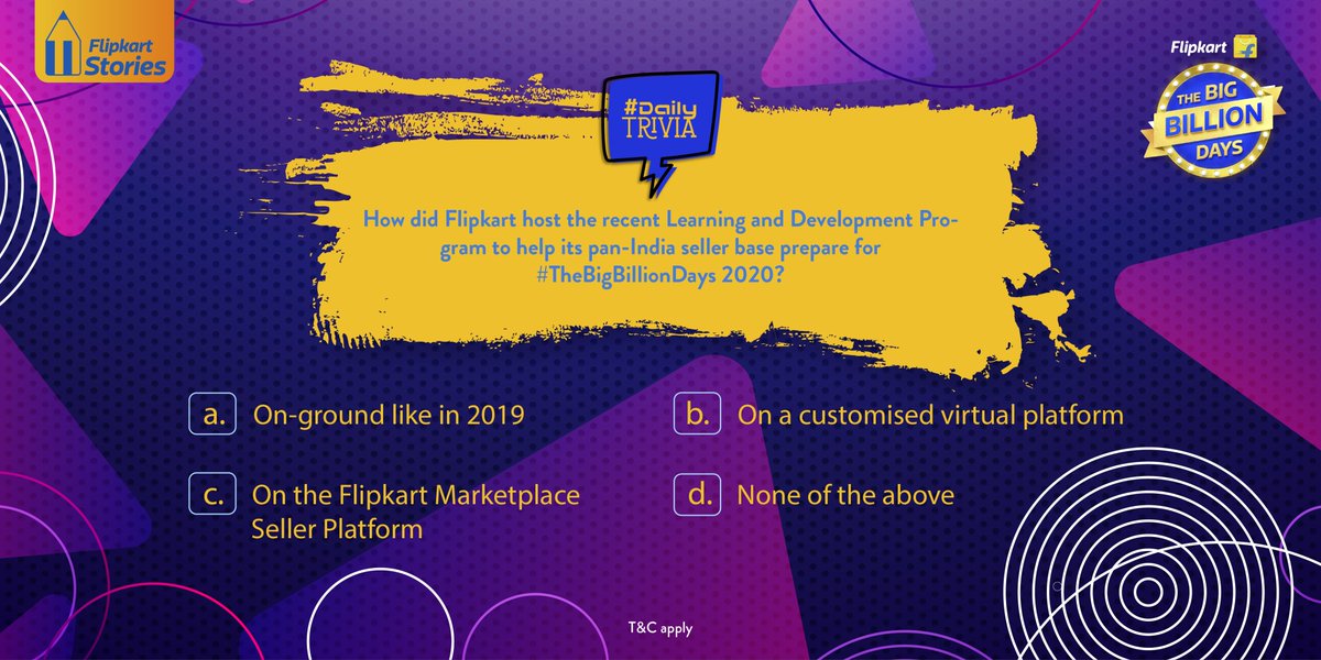 #DailyTrivia #TheBigBillionDays Q 1 of 4 Here’s an easy one to begin with! #ContestAlert