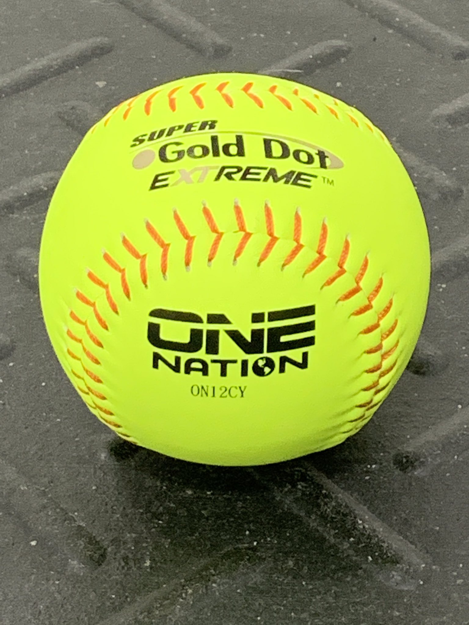 One Nation 12 in Gold Dot Softballs (ON12CY)