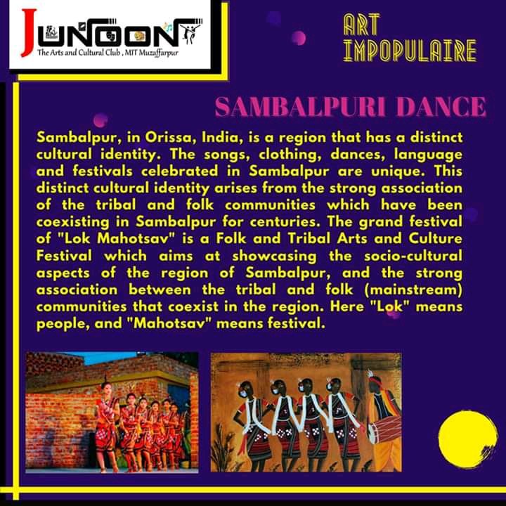 junoonmit's tweet photo. Sambalpur, in Orissa, India, is a region that has a distinct cultural identity. The songs, clothing, dances, language and festivals celebrated in Sambalpur are unique. 
#sambalpur #sambalpuri #sambalpuridance  #art_impopulaire #junoon_mit #mit_muzaffarpur https://t.co/W0pzUyUnYO