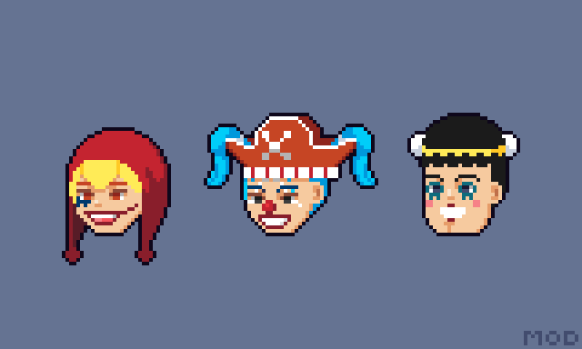 Modsama Corazon Buggy Mr 2 Pixel Dailies Pixel Dailies Pixelart ドット絵 Aseprite Facepaint Onepiece Onepiecefanart