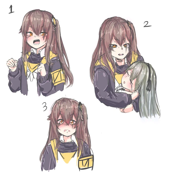 ump45で表情練習#ump45 #ドルフロ#ドルフロ絵師と繋がりたい#少女前線#表情練習 