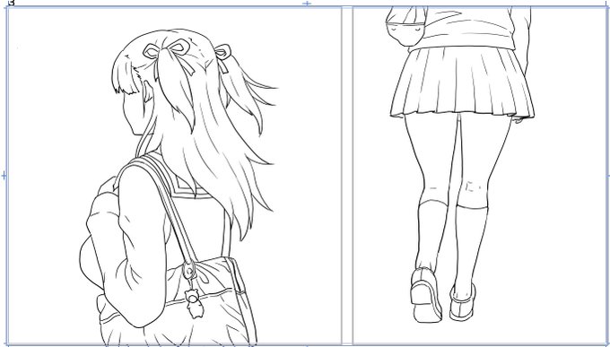 下書きが終わったので、pen入れをチマチマと。今回はあまり描きこまずすっきりした線で進めるつもりです 