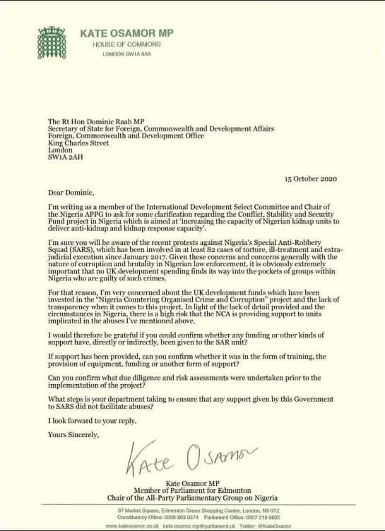 MaziNnamdiKanu's tweet image. Does it mean United Kingdom knowingly funded the notorious #SARS unit in Nigeria? Troubling!