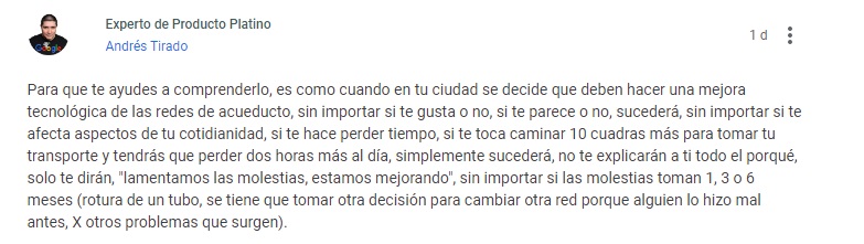 antiguoBlogger's tweet photo. Ojito a la última respuesta de los "expertos" de la Comunidad de Ayuda de Blogger 👇 ¿No os parece de impresentables? "Cambiamos el sistema, porque sí, porque nos da la gana, y os aguantáis, digáis lo que digáis". https://t.co/nkS9eAd4So