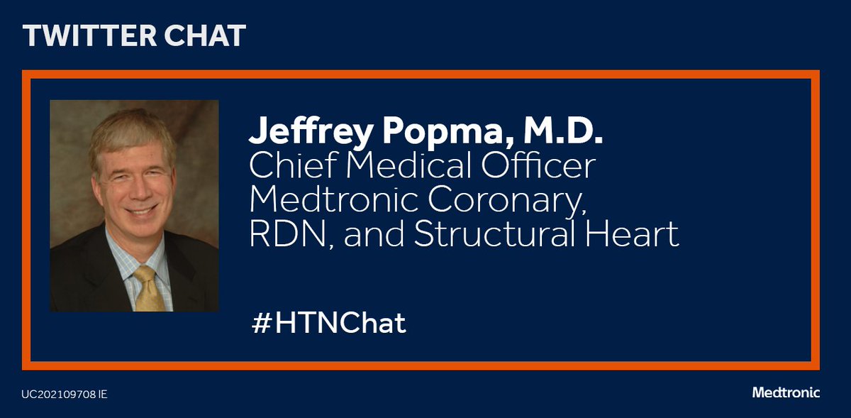 Medtronic Coronary and Renal Denervation Solutions (@medtroniccrdn) on Twitter photo Today we are joined by our esteemed host, <a href="/PopmaJeffrey/">Jeffrey Popma</a> M.D., Chief Medical Officer, Medtronic Coronary, RDN and Structural Heart. Join the live discussion by replying below or by using the hashtag #HTNChat. Today we are joined by our esteemed host, <a href="/PopmaJeffrey/">Jeffrey Popma</a> M.D., Chief Medical Officer, Medtronic Coronary, RDN and Structural Heart. Join the live discussion by replying below or by using the hashtag #HTNChat.