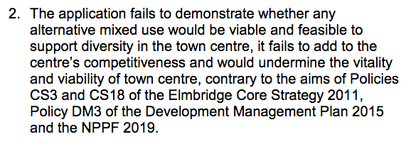 Planning officers <a href="/ElmbridgeBC/">Elmbridge BC</a> urge rejection of £100m <a href="/GuildLiving/">guildliving</a> retirement housing scheme on ex-Homebase site in Walton-on-Thames because it would undermine the town centre's 'vitality and viability'. Equality Act?