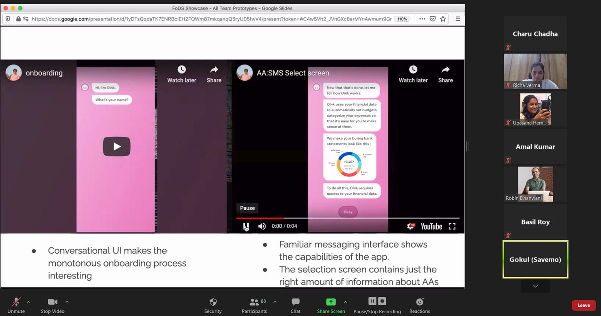 Parallelhq_'s tweet image. Oink = Oh I Never Knew! 😯 We have started the show with our first showcase Oink-2, an expense management app. 👊

A conversational approach to #AccountAggregator! 

#FutureOfDataSharing #DesignJam