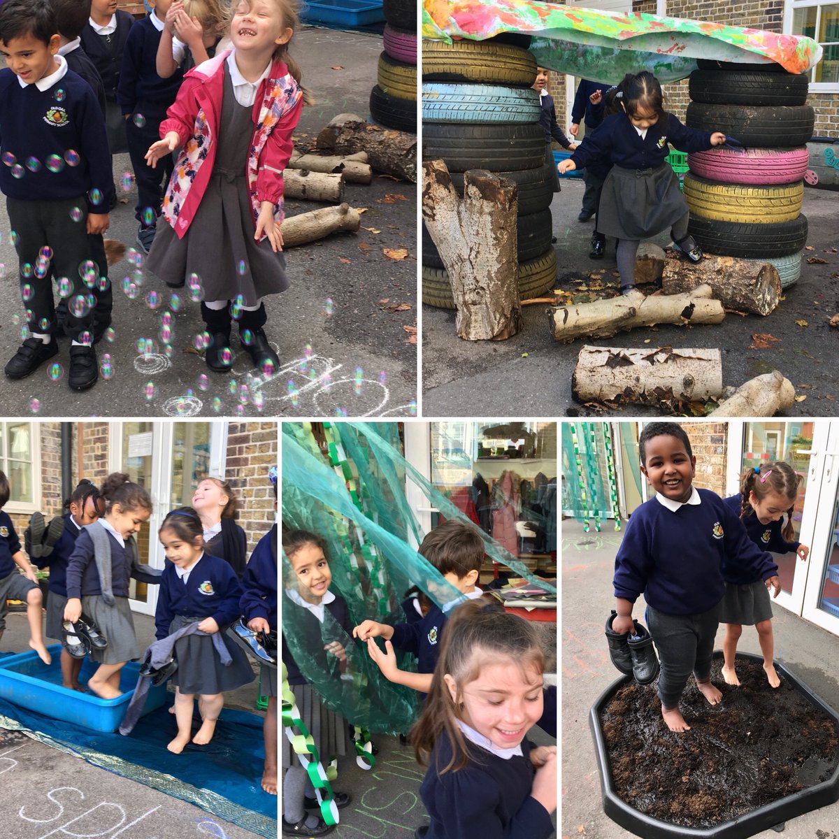 #ReceptionClass braved the weather today to go on a #BearHunt! 🐻 Check out their adventures through the deep, cold river and the thick, oozy mud! #WhatABeautifulDay!

@MichaelRosenYes #WereGoingOnABearHunt #WereNotScared #CLPE #PowerOfReading #EYFS #Reception #School #Education