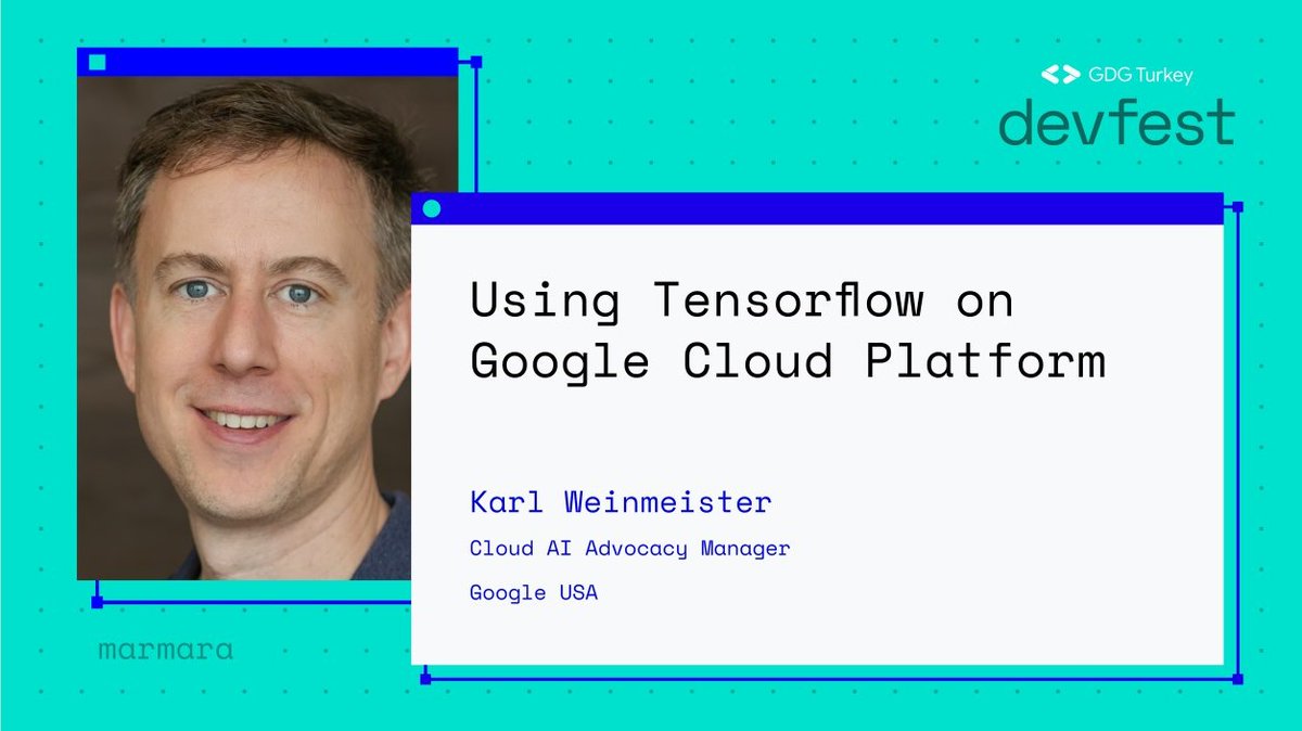Son konuşmacımızla karşınızdayız. Google’da Cloud AI Advocacy Manager olan Karl Weinmeister, 18 Ekim’de “Using TensorFlow on Google Cloud Platform” başlıklı sunumuyla bizlerle olacak!

Hatırlatıcı oluşturmak için→ bit.ly/devfestmarmara

#DevFestTurkey #DevFestMarmara #DevFest