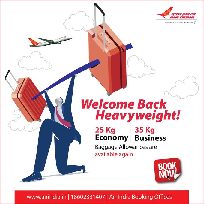 air india flight bolsagage