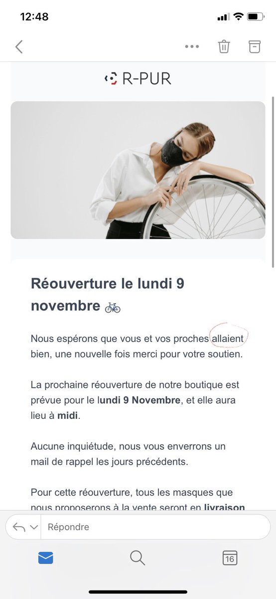 Hey <a href="/RpurOfficial/">R-PUR</a> cette faute vaut bien un masque offert non ? 🙈 #ausecours #orthographe