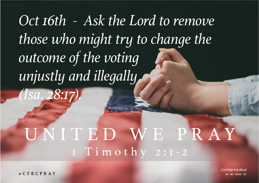 ColliervilleFBC's tweet photo. United We Pray - October 16th
#cfbcfamily #cfbcpray https://t.co/mdEforYfGj