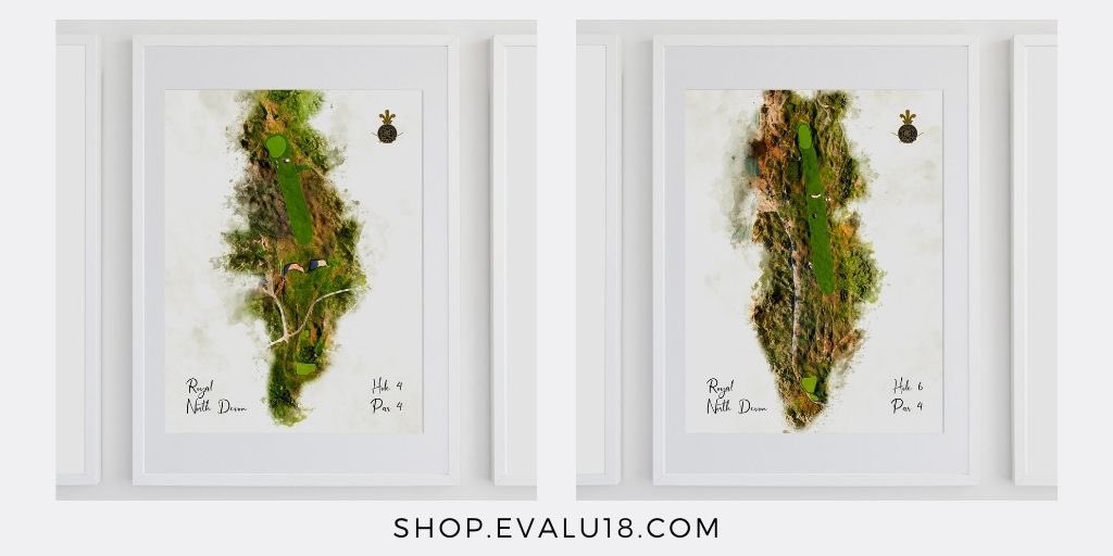 evalu18golf's tweet photo. We proudly announce the launch of the @RNDGolfclub #WaterMap in collaboration with @joemmcdonne11 and @sd_cooper ! Now live on https://t.co/NDTM9CTiJS Course maps plus holes 4 & 6 in stretched canvases and prints. Makes a great gift idea! #golfart #golfgift @MikeHarrisGolf https://t.co/PraqVep8xS