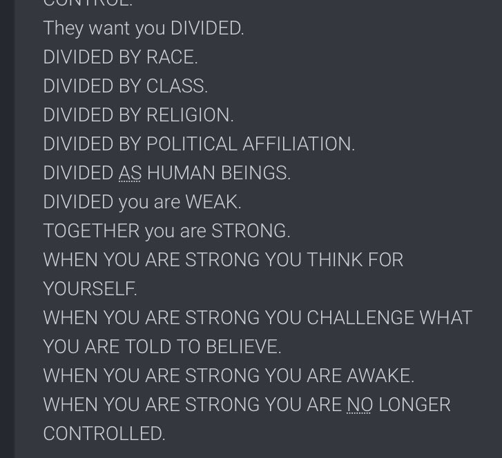 We are trapped by the delusion of ‘self’.This entire matrix that we have been living in, is designed to keep us busy and distracted. How do [they] do that? WHAT truths do they want YOU distracted from.It’s all about YOU.YOUR truth. 4/