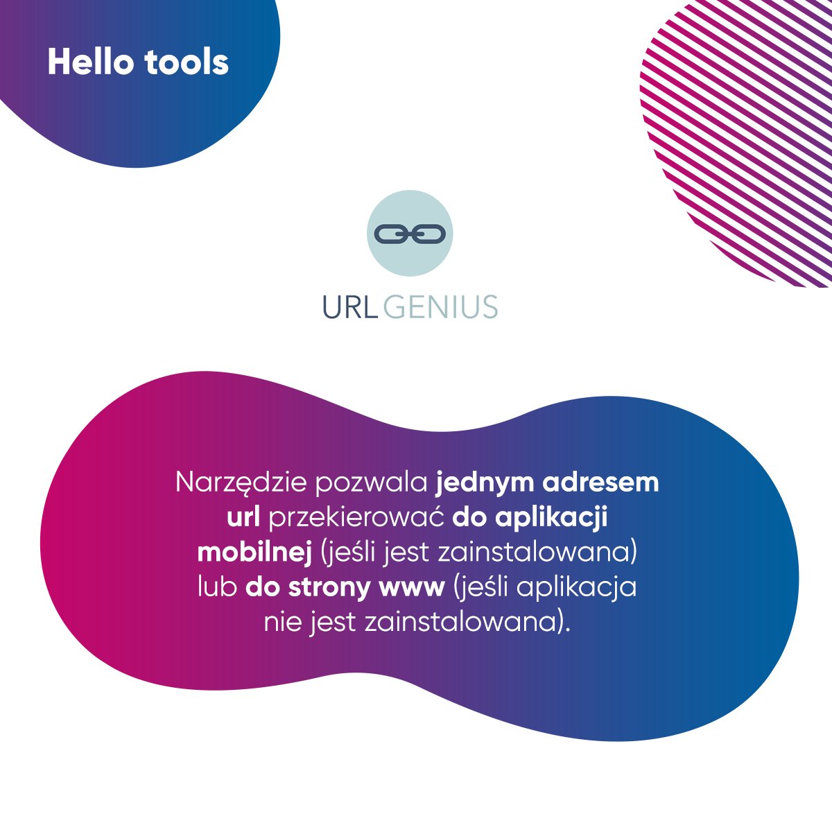 hellosocial_pl's tweet image. Jak sprawić, żeby link do Twoich kanałów #socialmedia otwierał się bezpośrednio w aplikacji Facebooka czy Instagrama, jeśli jest zainstalowana na telefonie klienta? Taki efekt osiągniesz dzięki Url Genius: app.urlgeni.us

#HelloTools #marketing #socialmediamarketing &quot;