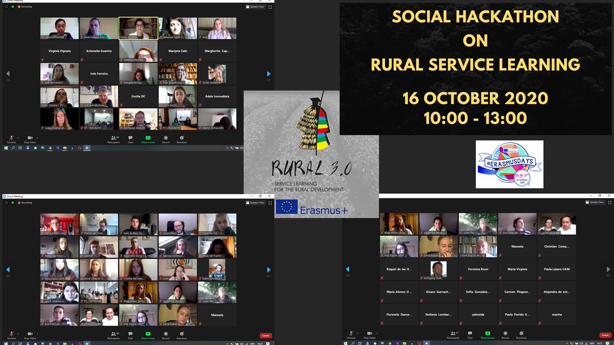 Our first Social Hackathon has just ended. It was inspiring to listen to how young people experience rural communities and what ideas they have to enhance the relationships between academia and the rural area all around the EU. Thank you all for participating.